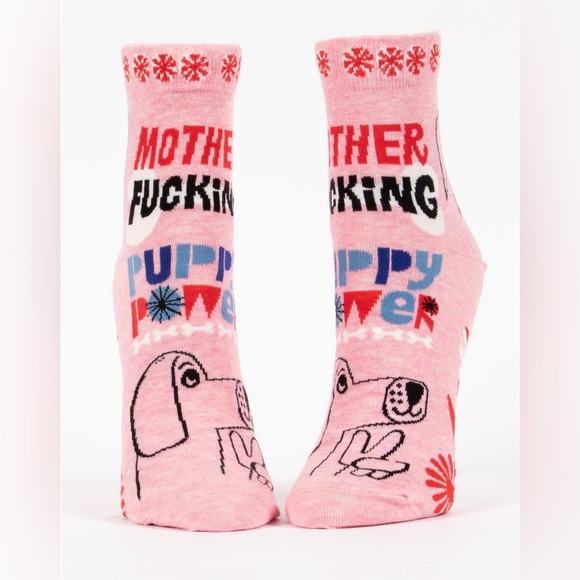 Blue Q MFing Puppy Power Ankle Socks, Women’s - Picture 1 of 11